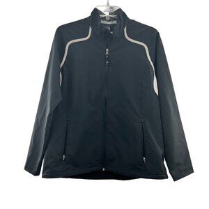 Sunice Women's Jacket Black/Silver Full Zip Size Large Zip Pockets